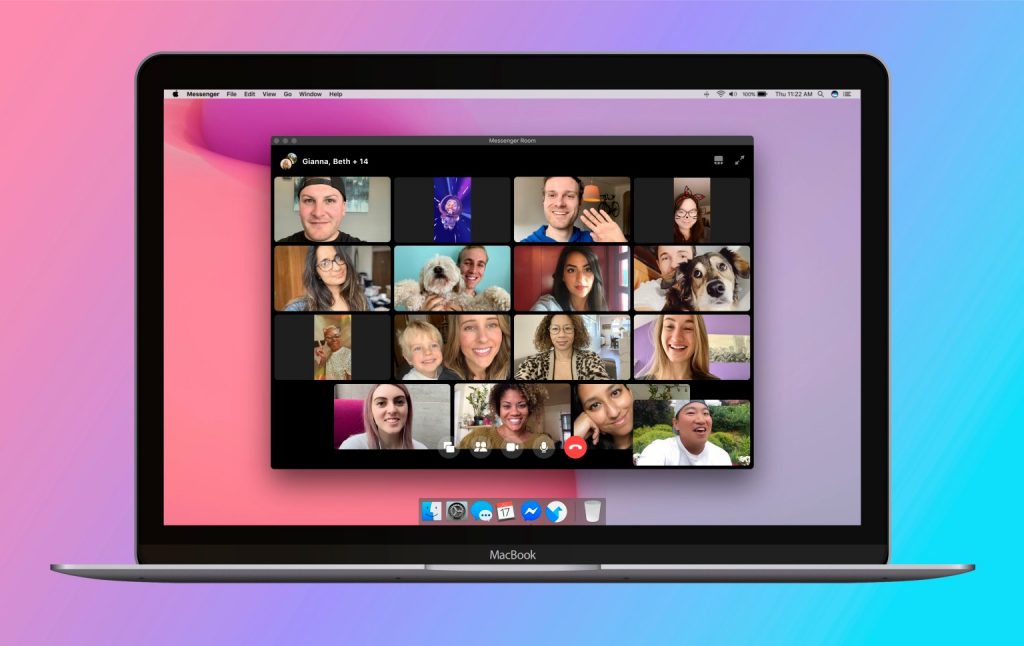 Facebook Messenger Rooms Desktop View