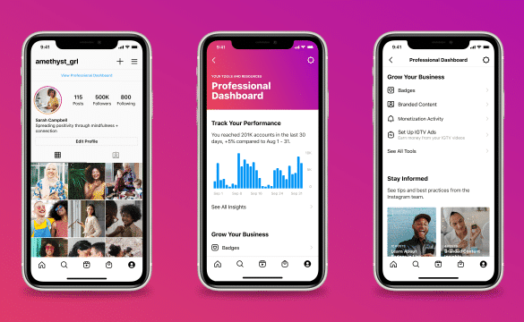 Instagram adds professional dashboard for businesses and creators